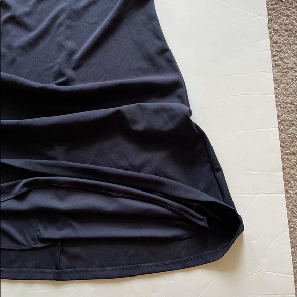 Adrianna Papell Navy Lace Off Shoulder Formal Evening Cocktail Prom Dress, 2 - Picture 7 of 13